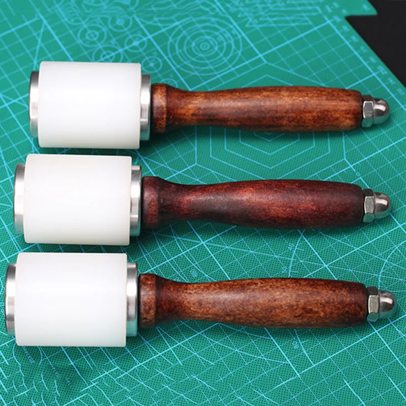DIY нейлоновый молоток для резьбы по кожевенному ремеслу шитья кожи с деревянной