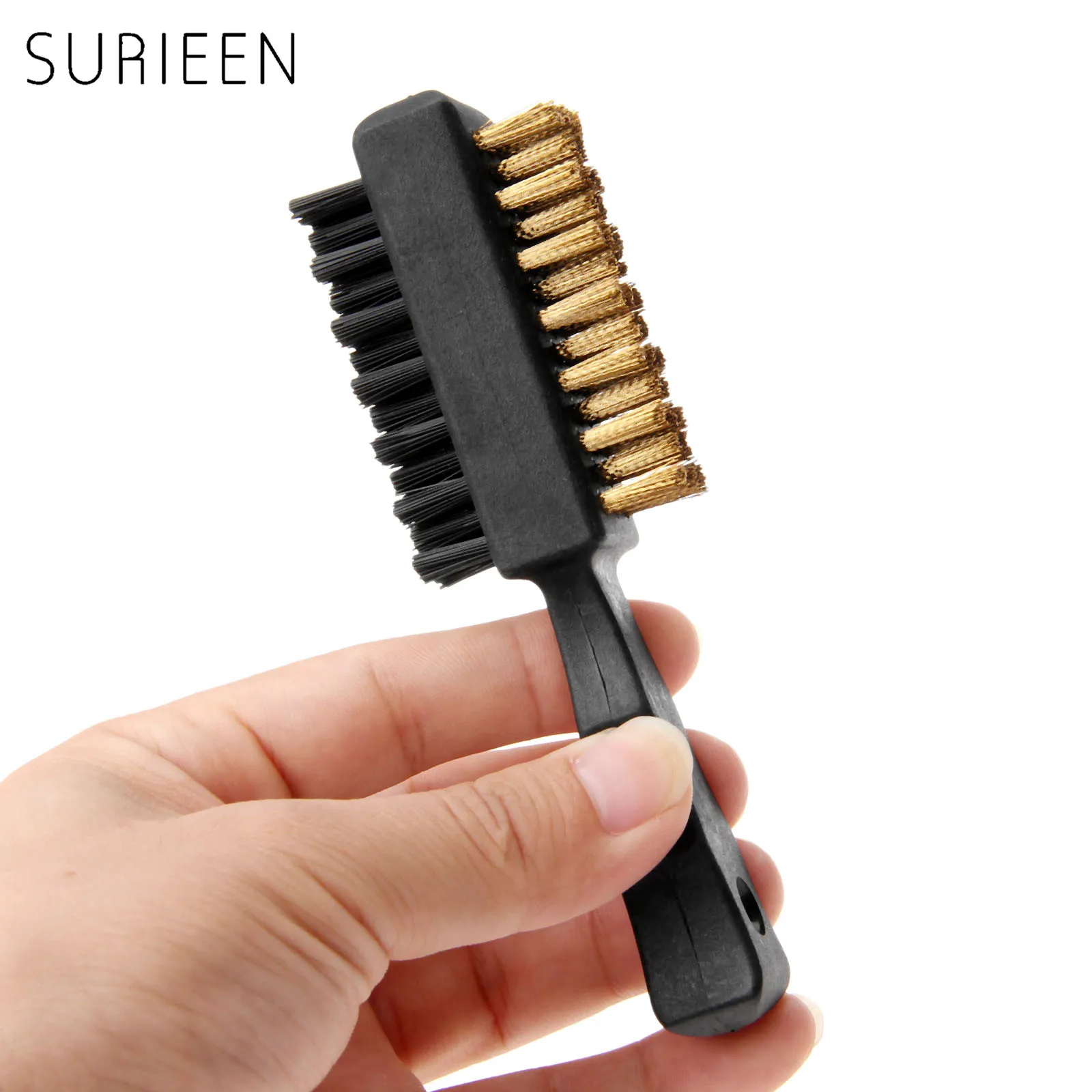 

Golf Double-sided Club Groove Brush High Quality Stiff Brass Bristles For Cleaning Irons +Soft Nylon Bristles For Cleaning Woods