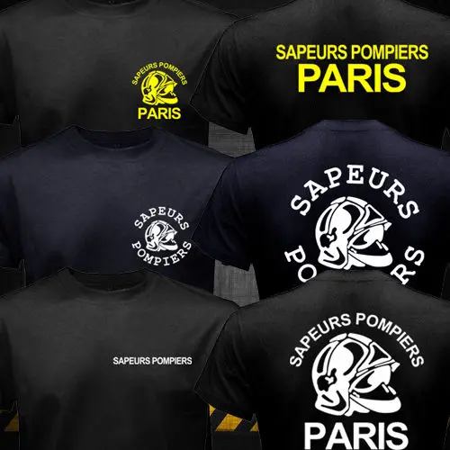 

New Sapeurs Pompiers Paris France Firefighter Fire Department Brigade T-Shirt 2019 Summer High Quality Men Printing on T Shirts