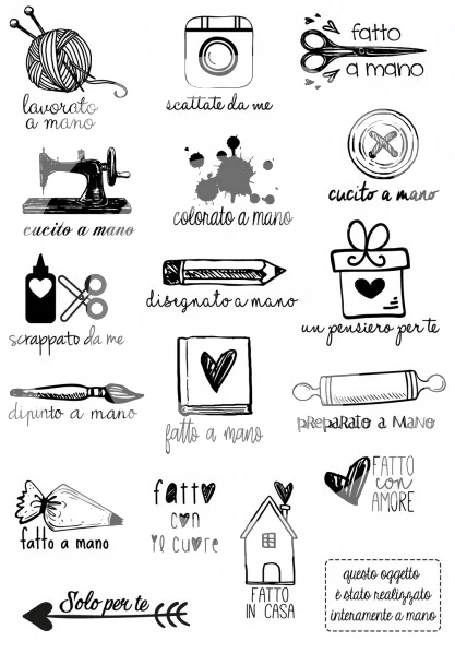 Прозрачный силиконовый штамп с итальянскими надписями сделай сам скрапбукинг