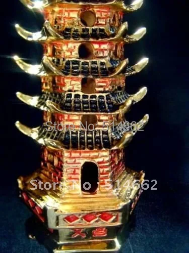 Золотая пластина из латуни Fengshui 6 дюймов венчанг десятиуровневая пагода|gold plating