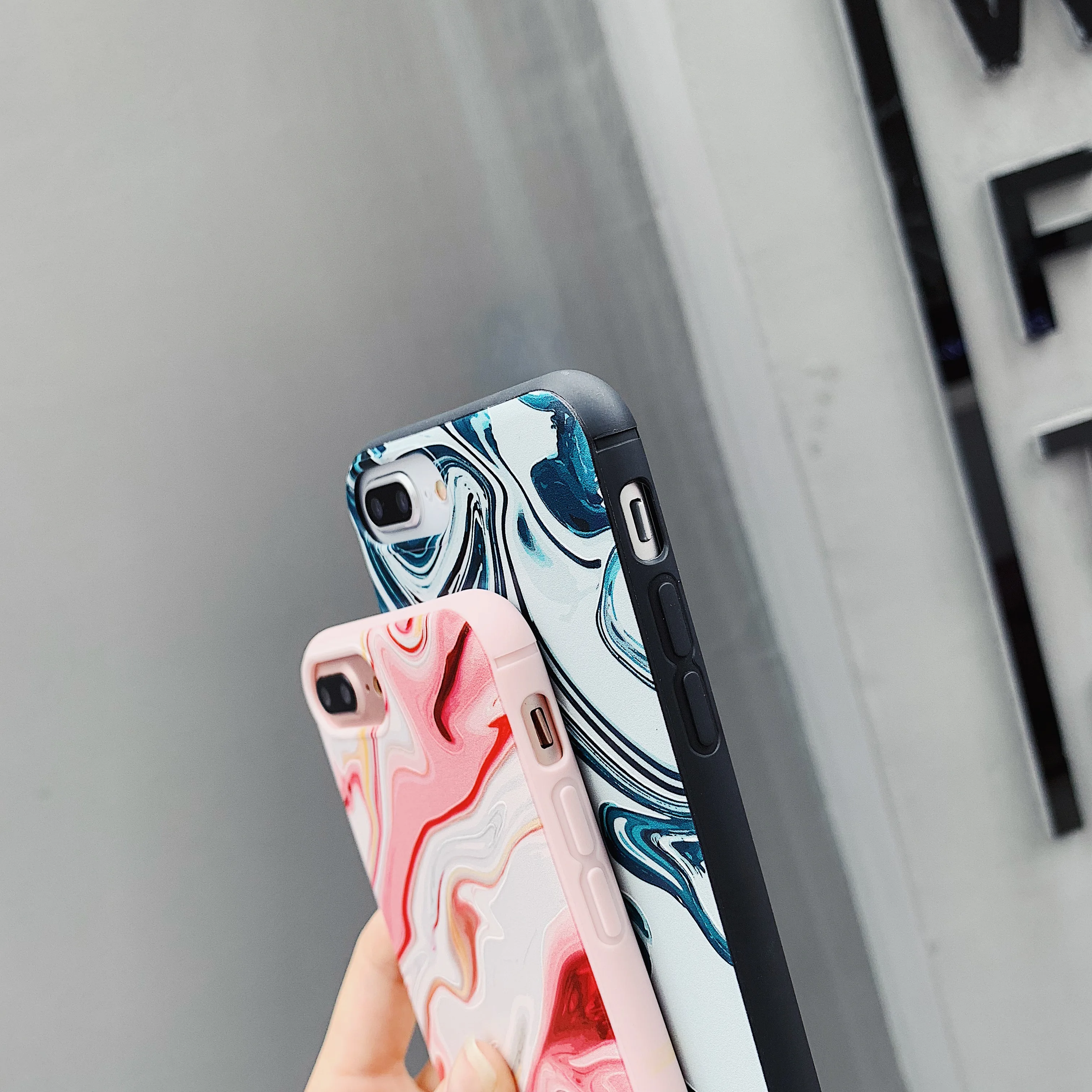 COPEONE синий розовый чехол для iPhone X XS XSMAX XR Мягкий Силиконовый ТПУ под мрамор 6 7 8 Plus 6s