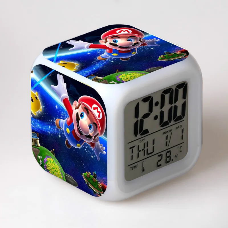 6 Крутые игрушки Бэтмен детский Будильник мультфильм цифровые часы Пробуждение светильник Led часы Reloj Despertador стол Reveil стол Wekker - Цвет: 6