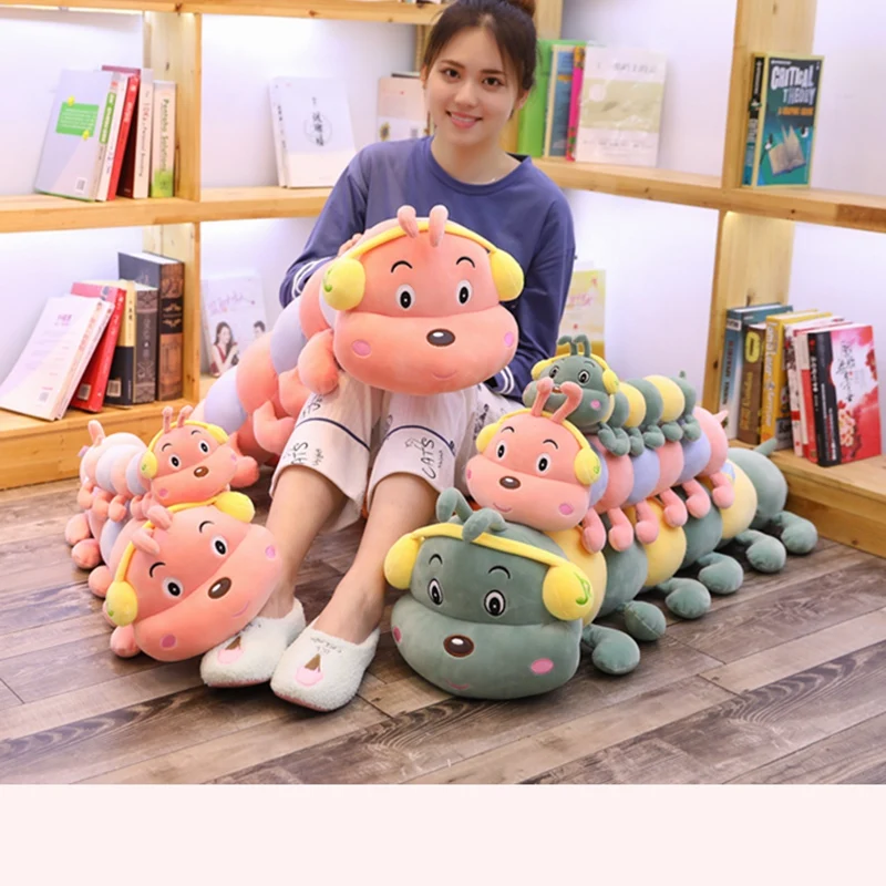 45 100 см красочные игрушки гусеницы милые мягкие Мультяшные плюшевые куклы