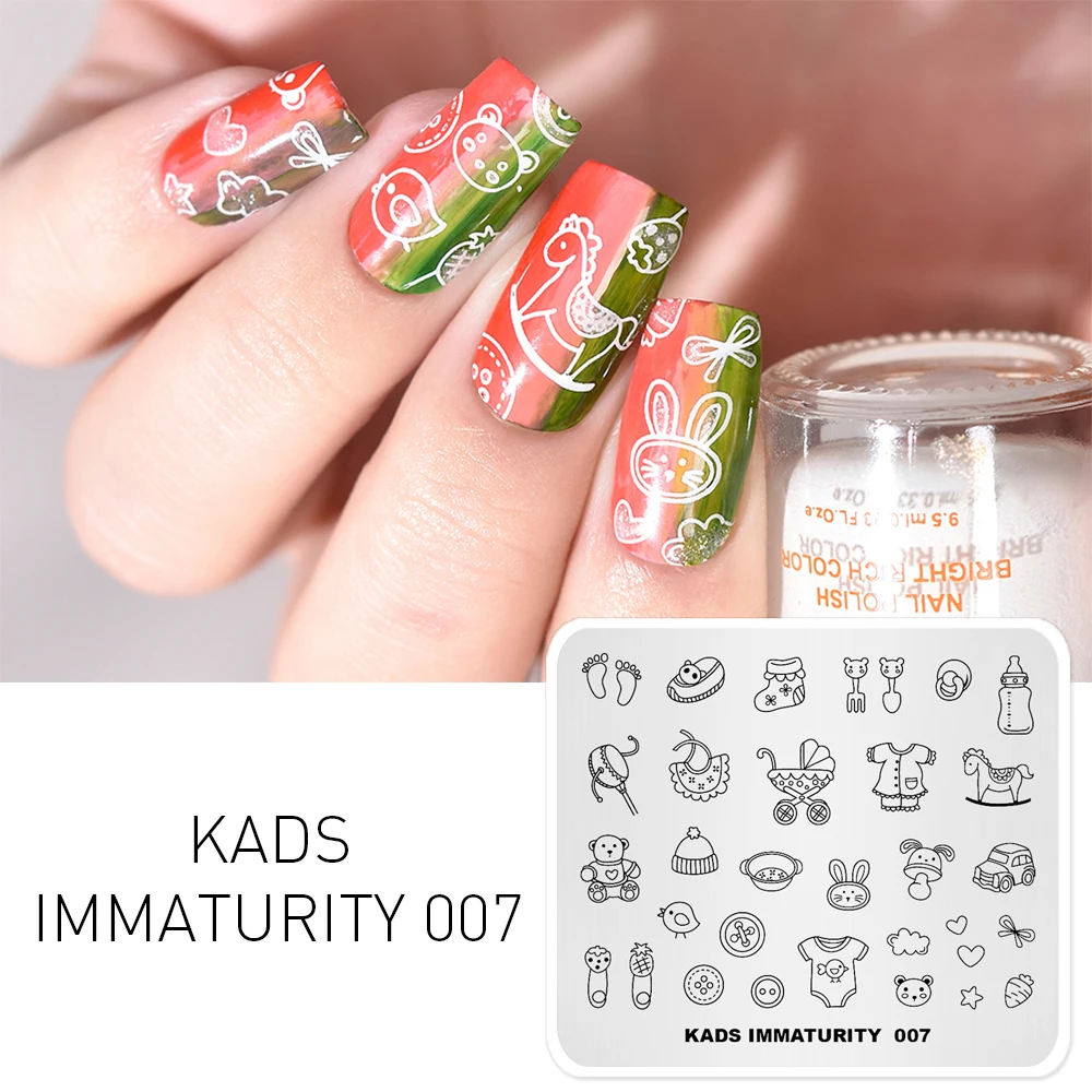 Трафареты KADS для маникюра и дизайна ногтей предназначенные детей шаблоны нейл