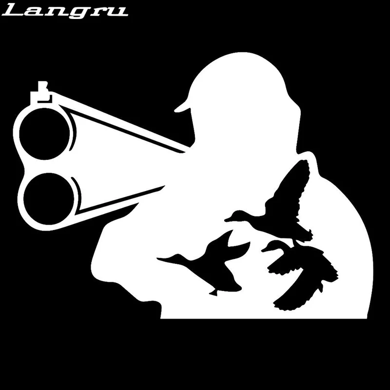 Langru крутая графика Охотник дикая утка Охота автомобильные наклейки виниловые
