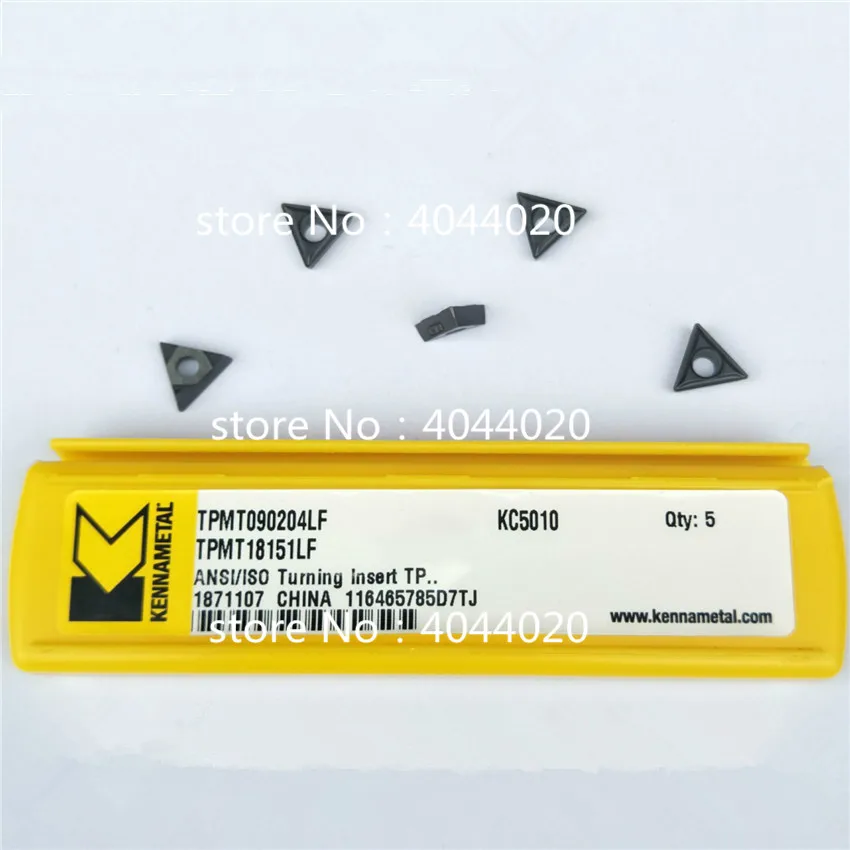 

Kennametal TPMT090202LF TPMT090204LF KC5010 TPMT18151LF 10pcs Carbide Inserts Internal Turning Tool