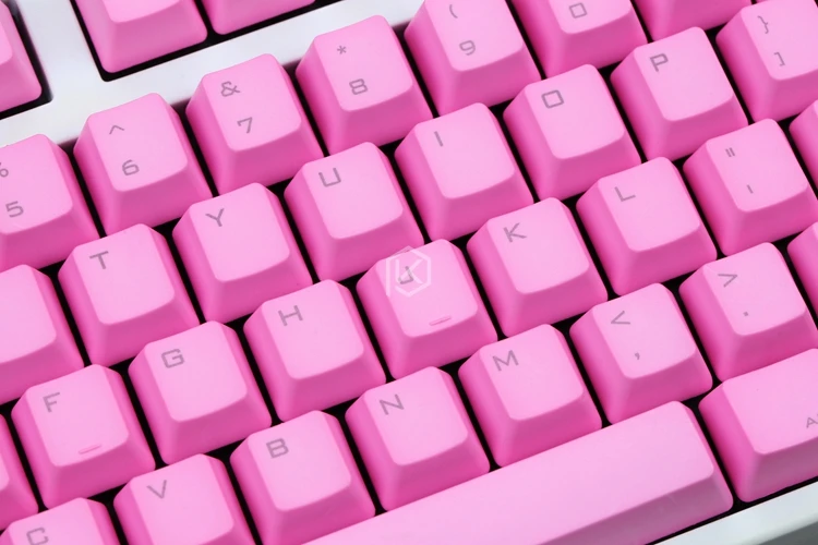 PBT лазерные колпачки dip dye розовые брелки в OEM профиль с вишневым MX стебли пластик