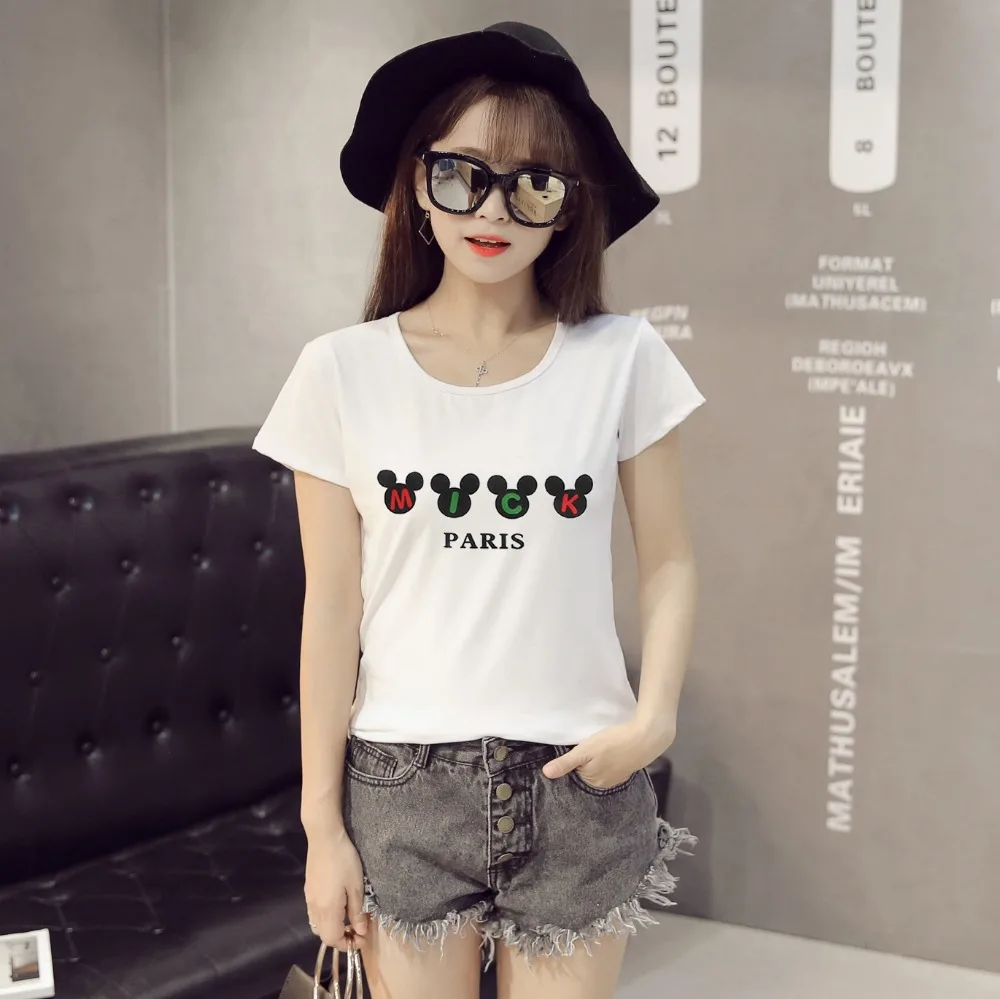 Мода футболка femme slim fit karajuku clothing kawaii девушка с коротким рукавом дамы женщины