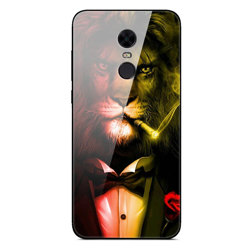 Чехол из закаленного стекла для Xiaomi Redmi 5 Plus, мягкий чехол-бампер, 3D Рисунок кошки, чехол для Xiaomi Redmi5 Redmi 5 Plus, чехол для телефона