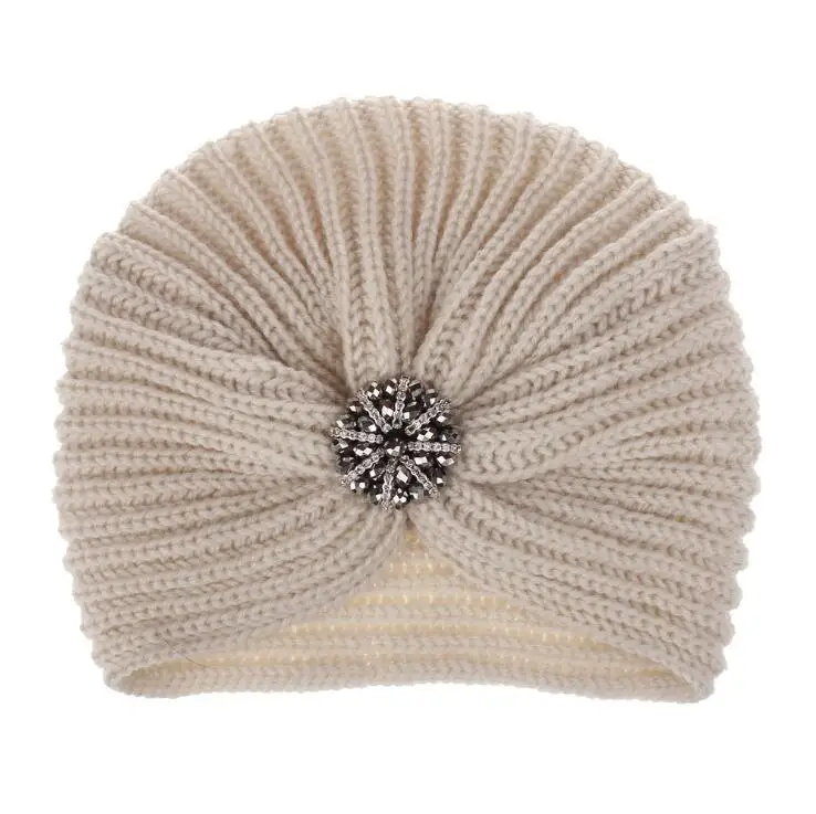 2018 новые женские зимние шапочки Женские теплые мусульманские индийские шляпы