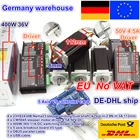 EU shipfree VAT 4 axis NEMA23 425 oz-in Dual shaft stepper motor CNC controller kit256 microstep motor driver for CNC Router