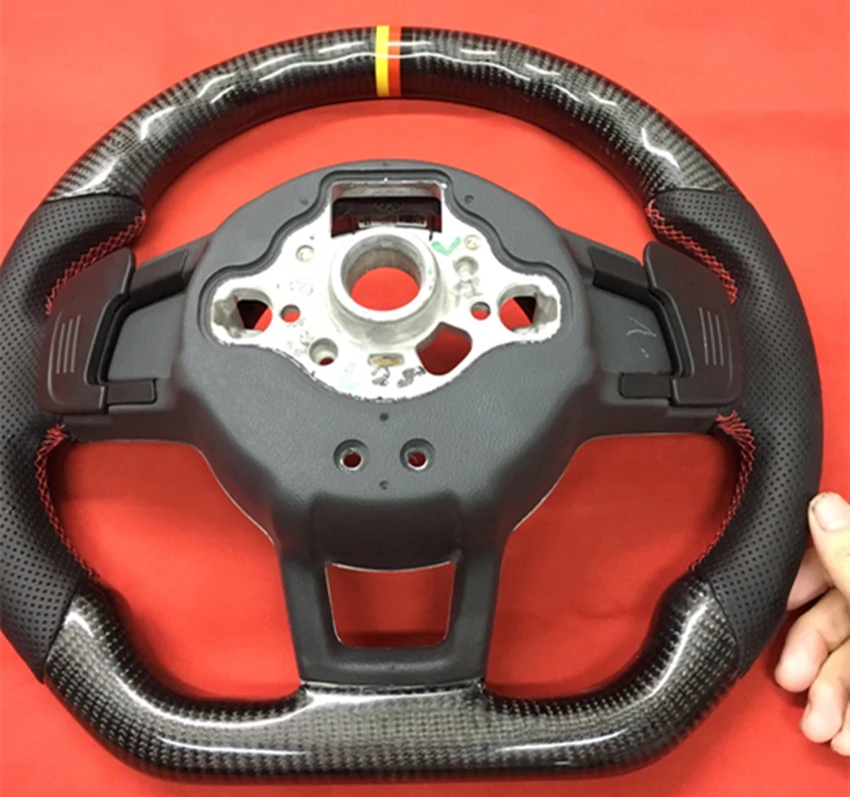 Рулевое колесо из углеродного волокна для GOLF MK7.5 R Golf MK7 рулевое с перфорацией кожи