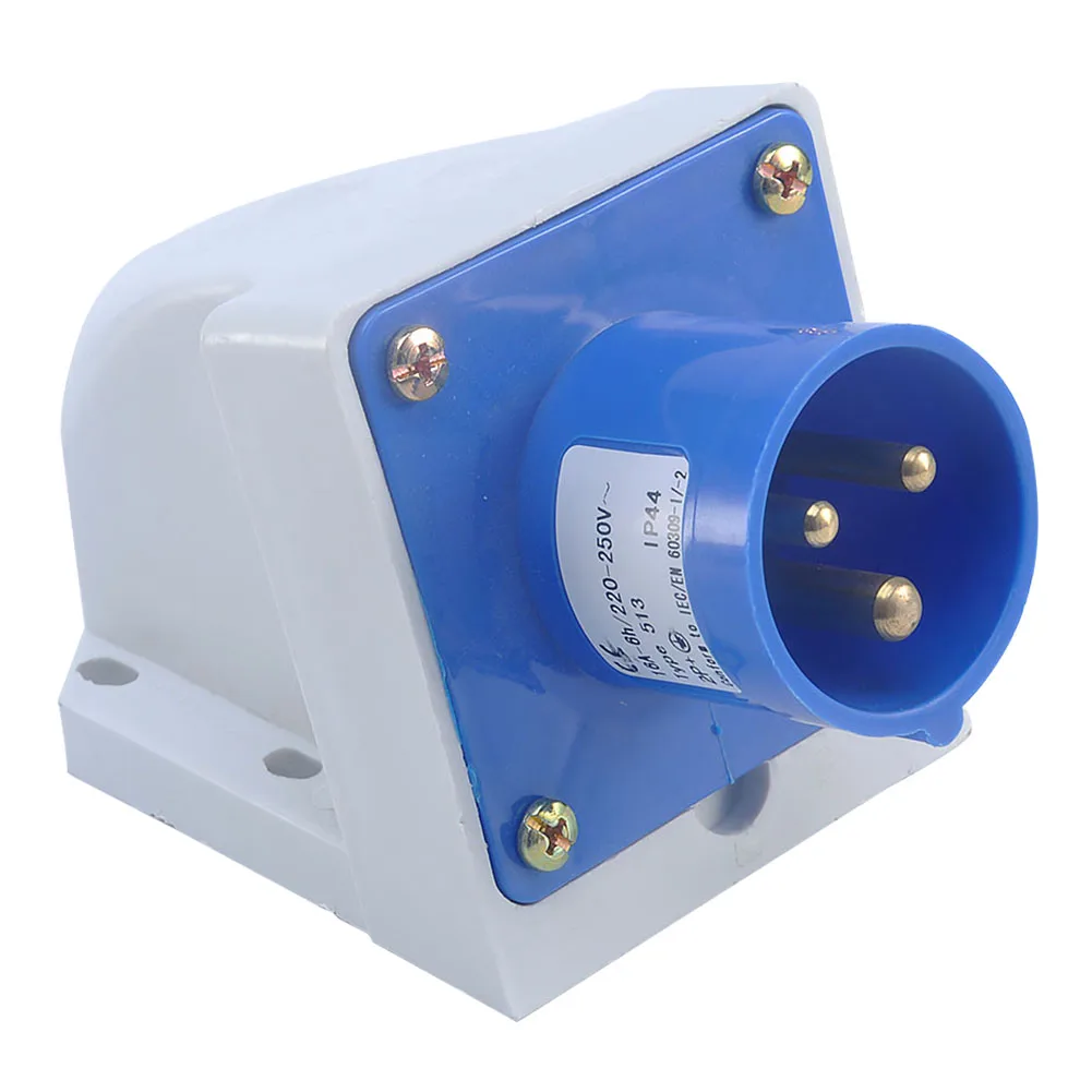 Синий 240 V 16 AMP 3 Pin промышленный сайт разъем и розетки IP44 2 P + E