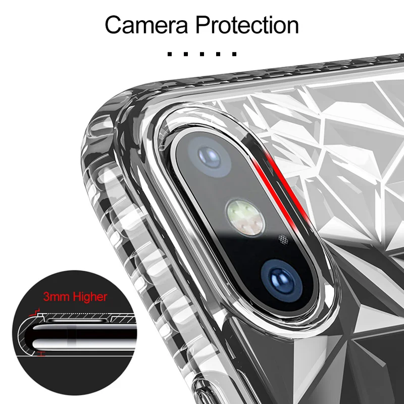Чехол на айфон 7 Lovebay Diamond текстура чехол для iPhone 6 6s 7 8 Plus X XR XS Max мягкий телефона Роскошный прозрачный ультра тонкий
