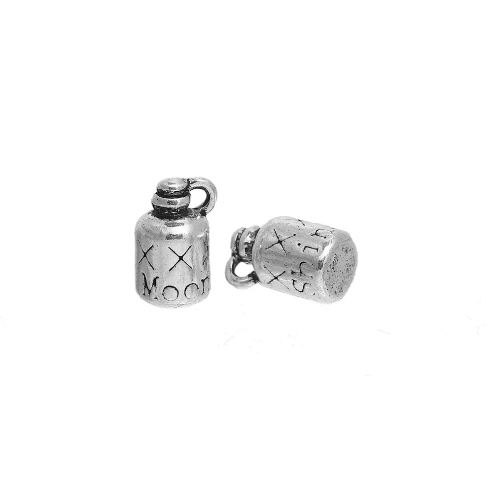 DoreenBeads цинковый сплав 3D Подвески для чайника серебряного цвета сообщение Луна