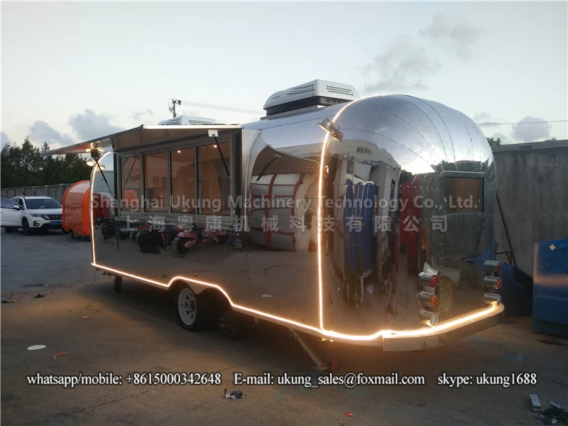 AST-210, 680 см, трейлер airstream из нержавеющей стали, подгонянный трейлер еды, передвижной кухонный грузовик еды