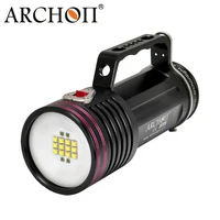 archon d100w ii cree xm l2 u2 10000 lumens led diving flashlight waterproof diving torch with battery and charge