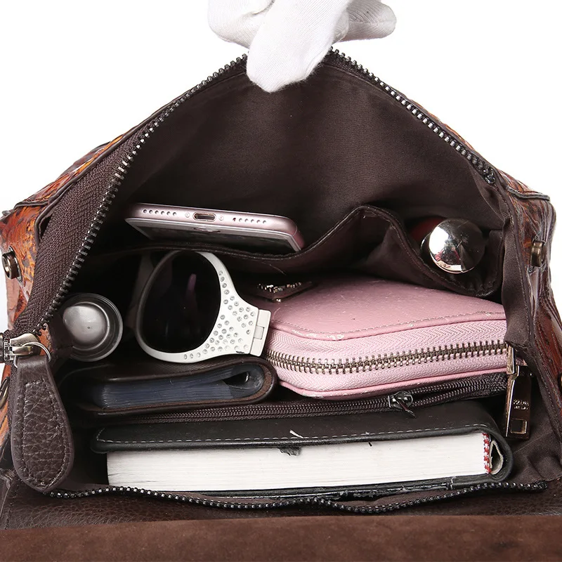 Натуральная кожаная женская рюкзак-школьная сумка Norbinus для девочек-подростков, дам, с тиснением, на каждый день, из коровьей кожи, женская мочила.