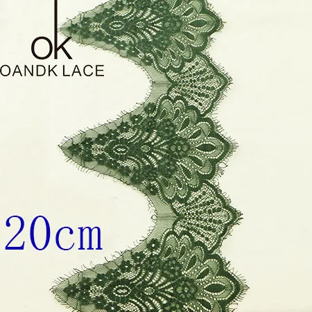 3YARD 3 ярда/лот ресницы кружевной ткани 20-23 см DIY Декоративные высокого качества мягкие нейлоновые ресницы кружевной отделкой свадебное платье ткань - Цвет: 3YARD