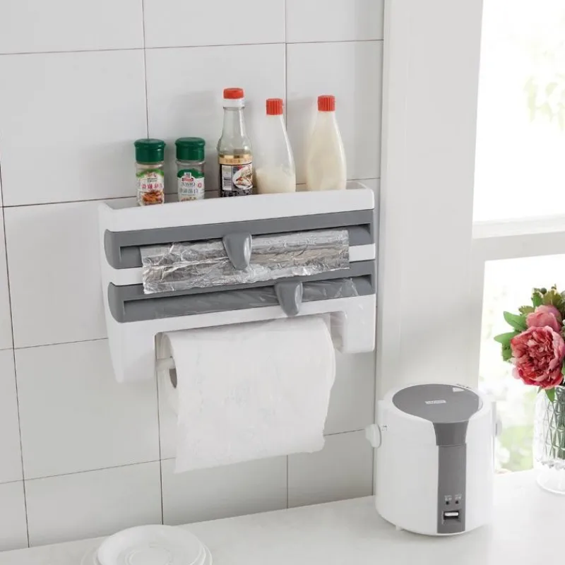 Креативная кухонная полка для пленки сохраняющая свежесть многофункциональная