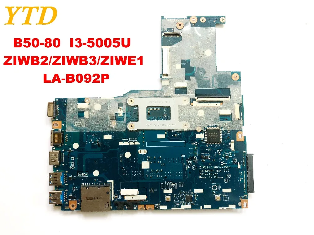 Оригинальный Для lenovo B50 80 Материнская плата ноутбука I3 5005U ZIWB2 ZIWB3 ZIWE1 LA B092P