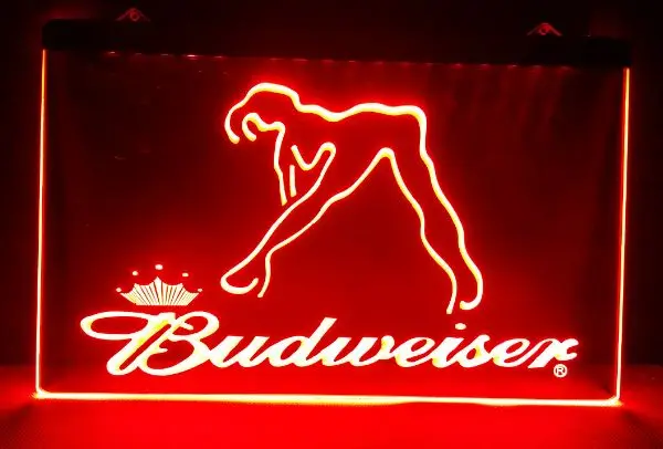 B02 Budweiser экзотическая танцовщица Стриппер 2 размера пивной бар Паб Клуб 3d вывески
