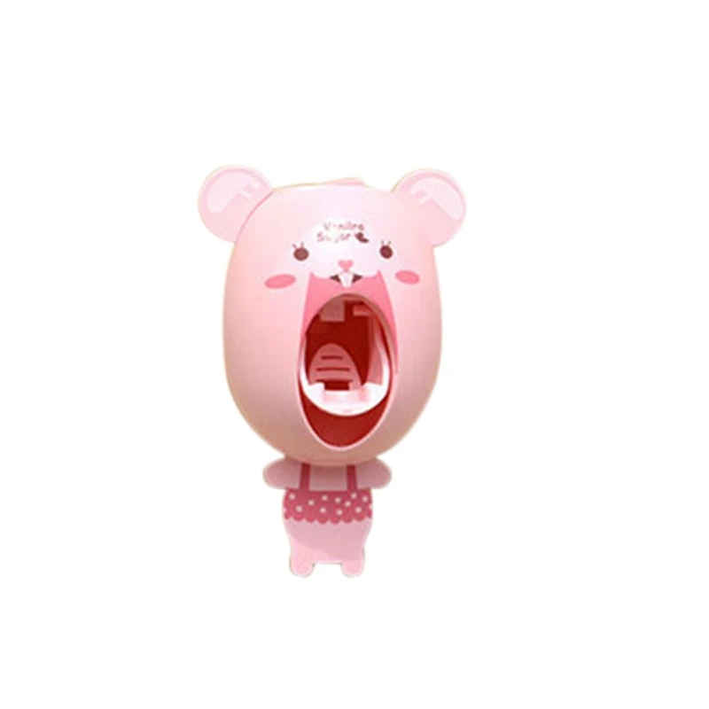 Rabbit Pink Практичная сильная присоска Забавный мультяшный стиль ванная комната домашняя зубная щетка держатель детская автоматическая Зубная паста диспенсер - Цвет: Rabbit Pink