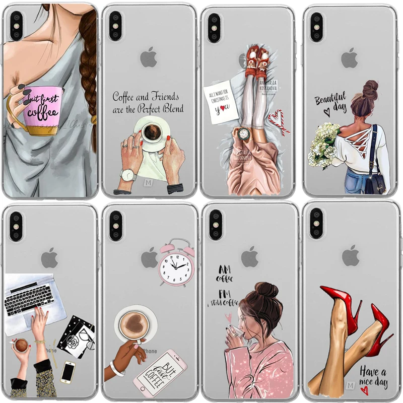 ОК, но сначала кофе чехол для телефона s для iphone XS MAX 7 7Plus Мягкий силиконовый чехол для iphone 5S XR 6 6plus 6splus 8 8plus задняя крышка