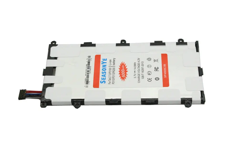 Seasonye 1x4000 мАч/14.8Wh SP4960C3B Замена Батарея для samsung Galaxy Tab Tablet 2 7,0 P6200 P3100 P3110 P3113 GT-P3110