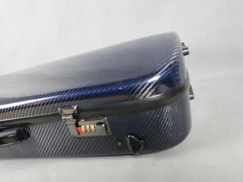 

Good Rare devise blue colour carbon fiber (CIPHER) lock violin case #7471