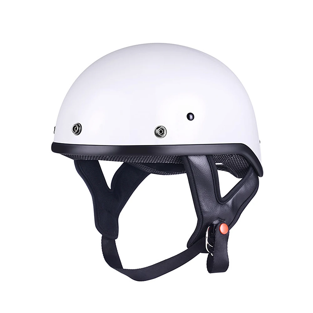 AMZ Ретро винтажный мотоциклетный шлем Casco Moto Половина лица Cascos Para Moto мотоциклетный скутер шлем немецкие точки шлемов 4 сезона - Цвет: AMZ-809 White