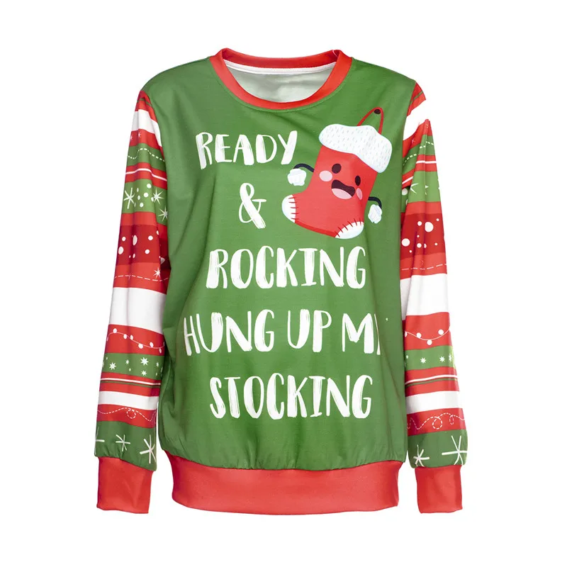 Ugly Christmas Sweater Unisex Men Women Vacation Santa socks Pullover Funny Womens Sweaters Tops Winter Clothing | Женская одежда