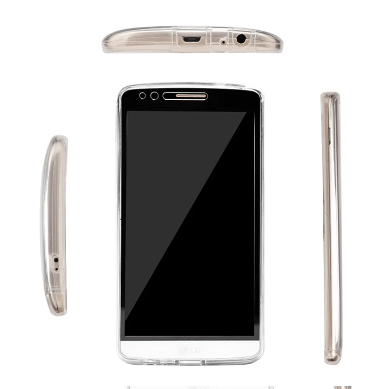 Touchable 360 degree Protective Clear Soft TPU Cover For LG G3 G4 Ultra Thin Front Back Case G5 G6 Phone |