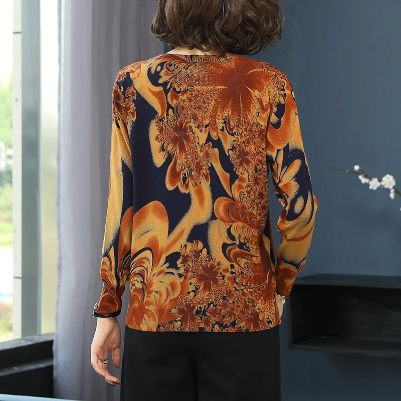 YISU Sweaters Women 2019 Spring Autumn Oil painting style printing Long Sleeves Fashion Pullovers soft | Женская одежда