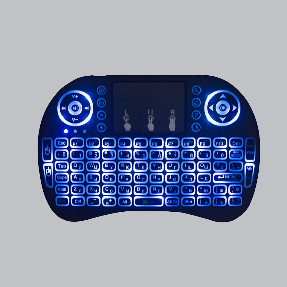 Мини Русская английская новая версия 2 4 GHz Беспроводная клавиатура Air Mouse тачпад