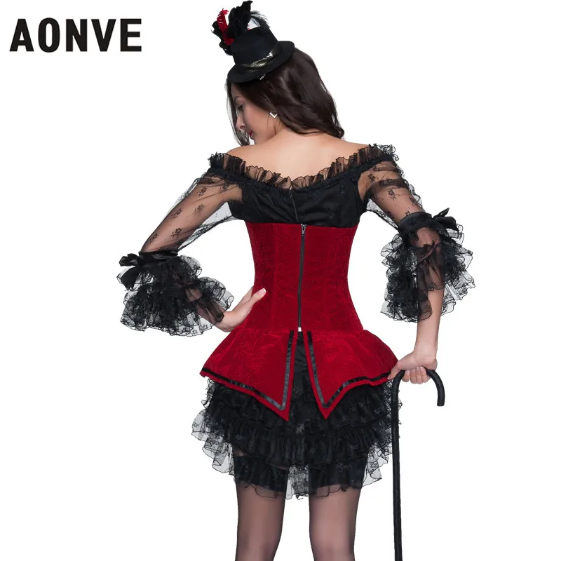 AONVE стимпанк корсет сексуальные готические корсеты платья талии для тренировок