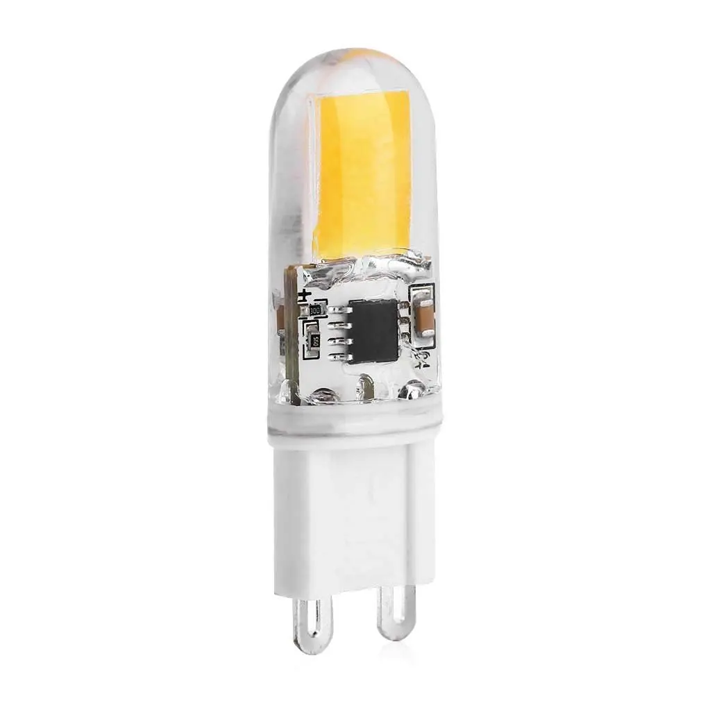 Диммируемая и декоративная G9 COB 9W AC200 240V Светодиодная лампа для хрустальных люстр