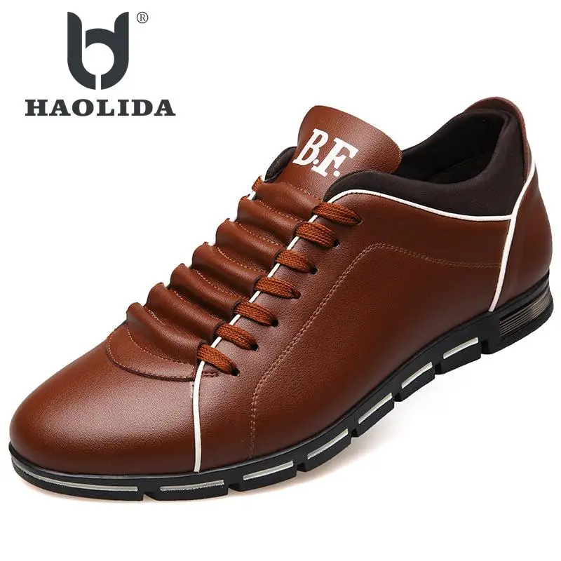 New 2018 Big Size 38-48 Men Casual Shoes England Trend Fashion Leather Breathable Men's Flat Dropshipping | Обувь