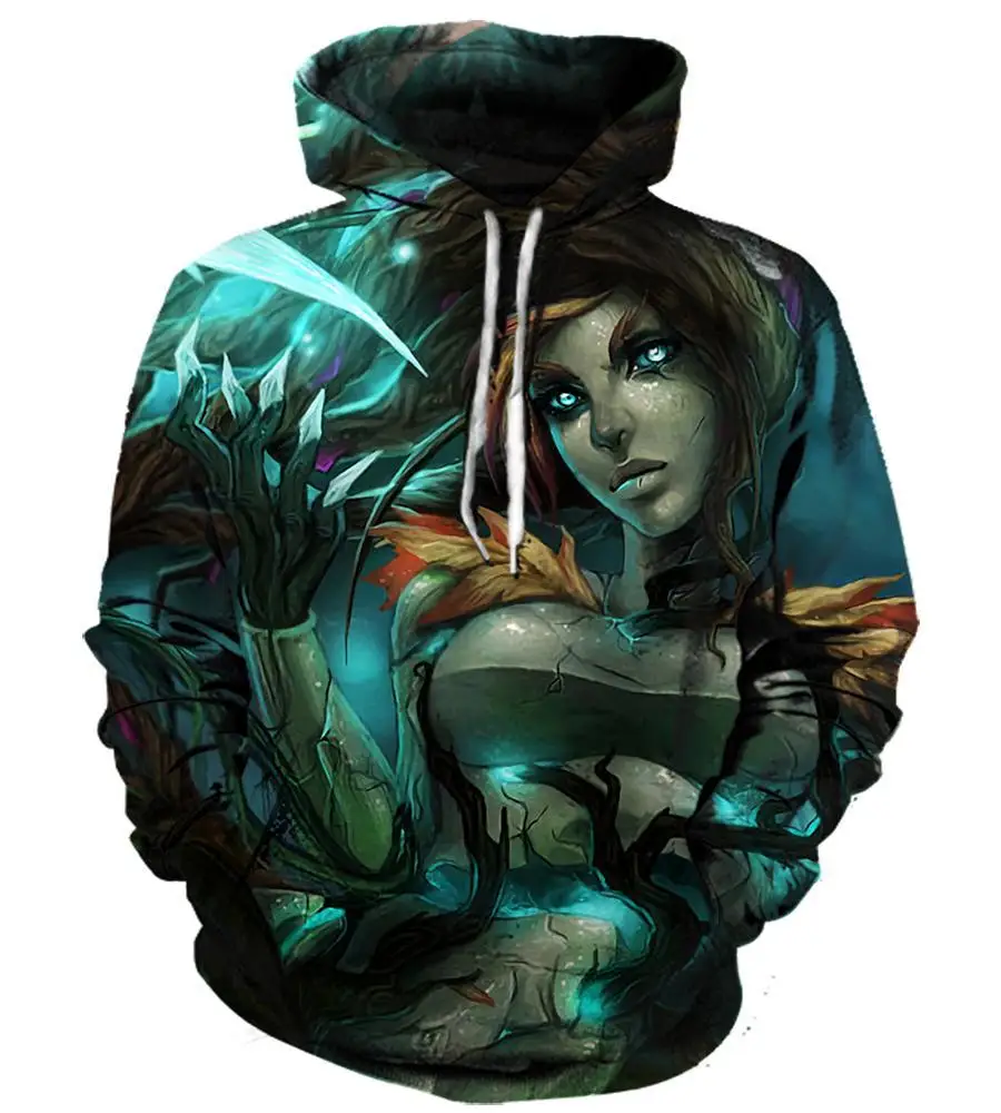 LOL-229 Hoodie Sweatshirt 3d Print Hoodies League of Legends Men Women Autumn Loose Thin Skull 3D Sweatshirts Mens Pullover Lovers Gift - Цвет: LOL-229