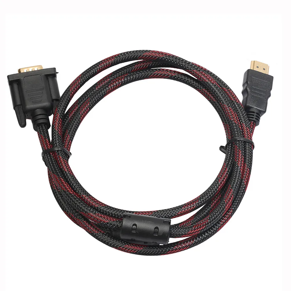 Адаптер-переходник CARPRIE Full HD 1080P HDMI штекер на 15-контактный разъем VGA кабель