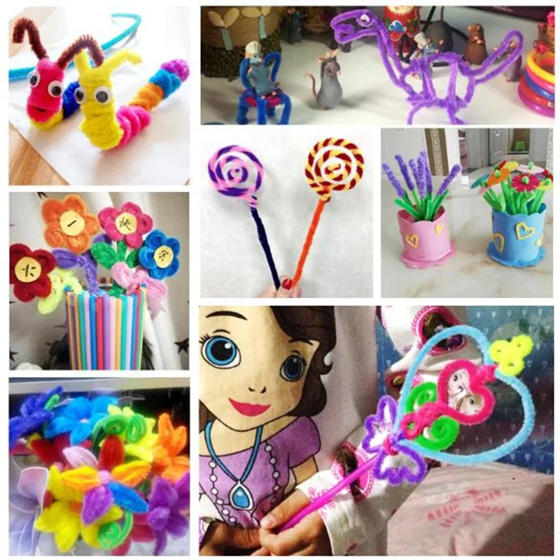Шт. 100 шт. красочные синель DIY витой Stick творческий ручной работы ремесла плюшевые