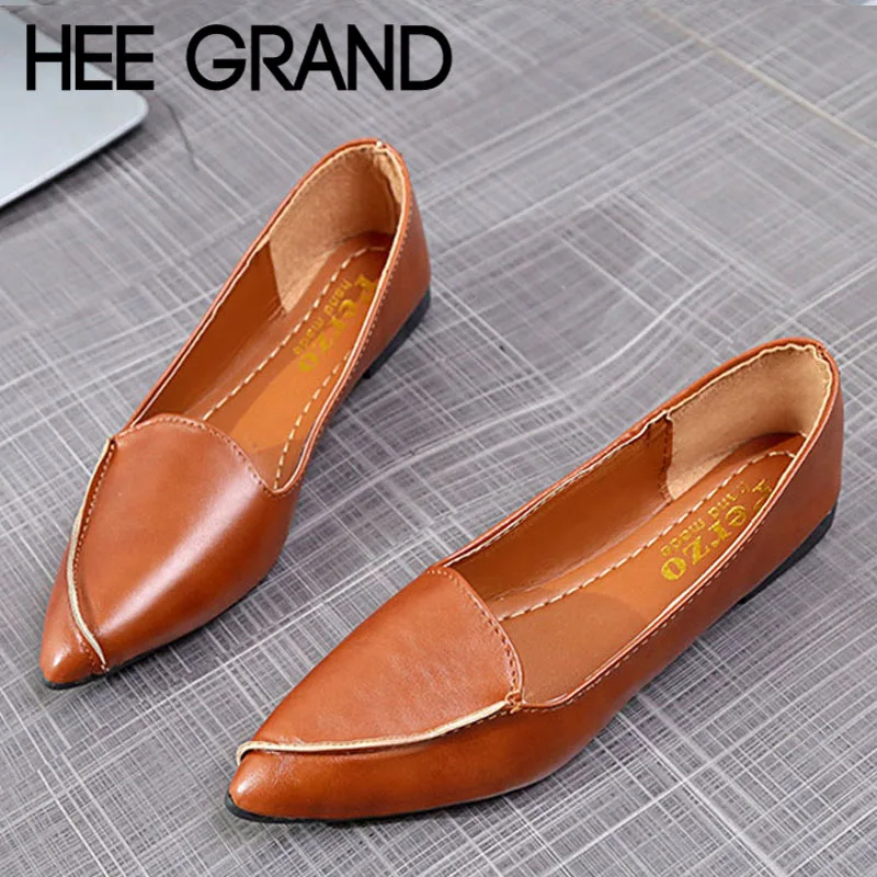 HEE GRAND/2019 г. новые весенние женские туфли на плоской подошве женская обувь с острым