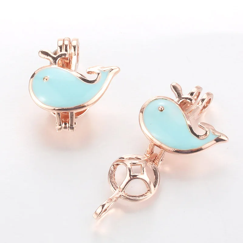 5pcs Black Whale Pearl Cage Locket Pendant Jewelry Making Bead Necklace Aroma Essential Oil Diffuser Box For Oyster | Украшения и