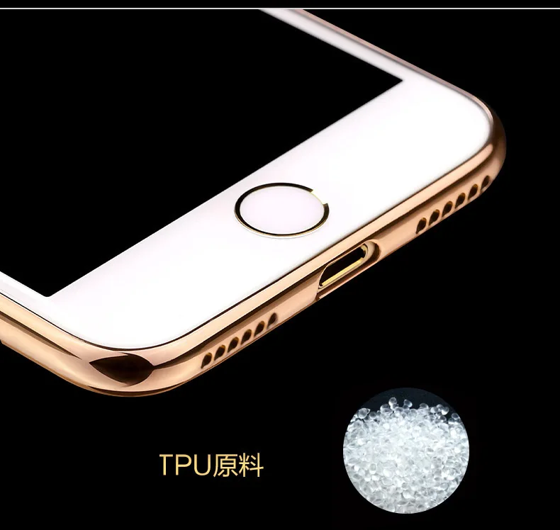 TPU Soft Plating Crystal Clear Silicone for Apple iphone 5 5s 6 6s 7 plus 8 X phone case Funda Coque Shell |