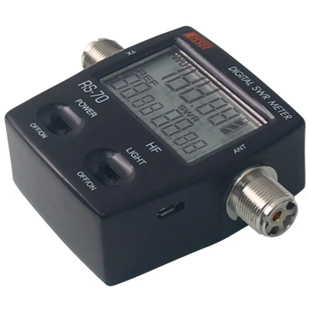 Best NISSEl RS-70 RS70 Digital SWR&Power Meter 1.6-60 Mhz HF 200W For 2 Way Radio M Type Connector SWR Power Meter walkie talkie enlarge
