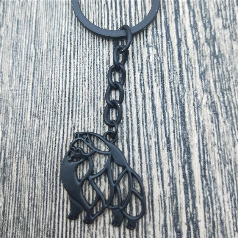 Брелок для ключей с изображением померанского шпица модный аксессуар собаки