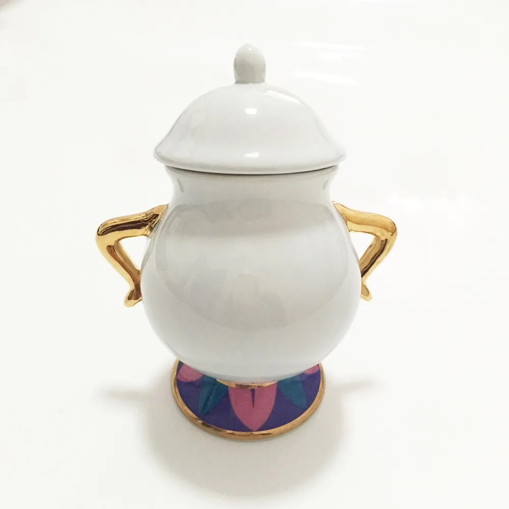 Мультфильм Красавица и Чудовище кофе сахарный горшок творческая чаша Mrs Potts чип 18K