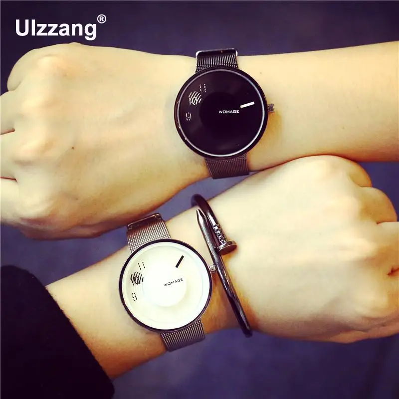 Новые стильные крутые простые наручные часы с циферблатом и принтом пальцев