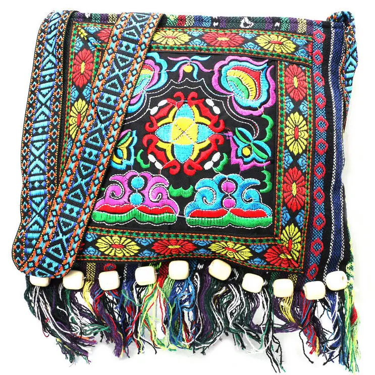 Hmong винтажная Китайская Этническая сумка через плечо с вышивкой в стиле бохо|ethnic